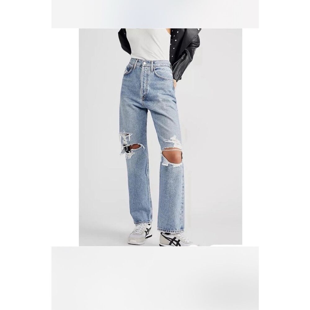 Agolde 90’s Loose Fit Distressed Jeans Organic Cotton Size 28